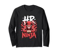 Funny HR Ninja Warrior Risorse Umane Scherzo Bavaglio Maglia a Manica
