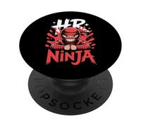 Funny HR Ninja Warrior Risorse Umane Scherzo Bavaglio PopSockets PopGrip Adesivo