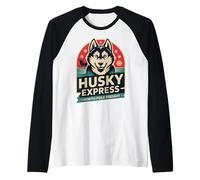 Funny Husky Sled Team - Mushers & Husky Lovers Maglia con Maniche Raglan