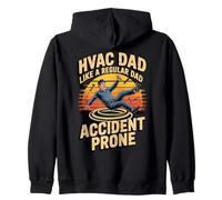 Funny HVAC Dad Like a Regular Dad Accident Prone Felpa con Cappuccio