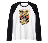 Funny HVAC Dad Like a Regular Dad Accident Prone Maglia con Maniche Raglan