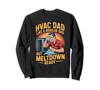 Funny HVAC Dad Like a Regular Dad but Meltdown Ready Felpa