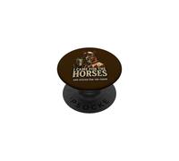 Funny I Came for The Horses Stayed for Chaos Race Day Art PopSockets PopGrip Adesivo