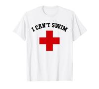 Funny I CAN SWIM Sisters Cruise Lifeguards Swim Camp Maglietta