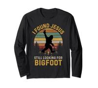 Funny I Found Jesus Still Looking Bigfoot Christian Maglia a Manica