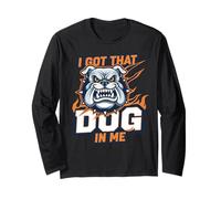 Funny I Got That Dog in Me Meme Determination Gift Uomini Donne Maglia a Manica
