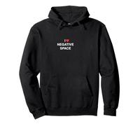 Funny I Heart Negative Space Graphic Designer Arte Minimalista Felpa con Cappuccio