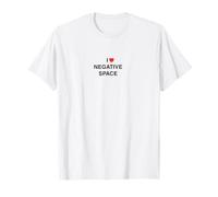 Funny I Heart Negative Space Graphic Designer Arte Minimalista Maglietta