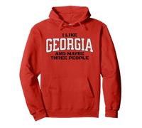 Funny I Like Georgia And Maybe Three People. Georgia Fan Felpa con Cappuccio