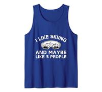 Funny I Like Skiing And Maybe Like 3 People Canotta, Uomo, Blu Reale, L