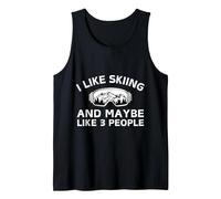 Funny I Like Skiing And Maybe Like 3 People Canotta, Uomo, Nero, XXL