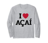 Funny I Love Açaí Heart Belém Pará Amazonia Brazil Maglia a Manica