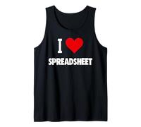 Funny I Love Spreadsheet - Maglietta da Donna Canotta