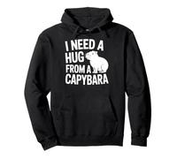 Funny I Need A Hug from a Capybara Felpa con Cappuccio