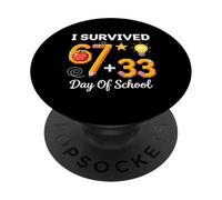Funny I Survived 100 Days of School Six Seven PopSockets PopGrip Adesivo