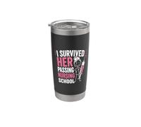 Funny I Survived Her Passing Nursing School Bicchiere termico in acciaio inox doppia parete
