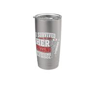 Funny I Survived Her Passing Nursing School Bicchiere termico in acciaio inox doppia parete