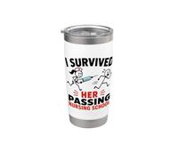 Funny I Survived Her Passing Nursing School Bicchiere termico in acciaio inox doppia parete