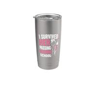Funny I Survived Her Passing Nursing School Bicchiere termico in acciaio inox doppia parete