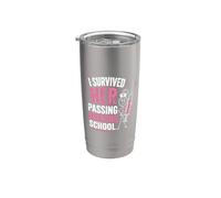 Funny I Survived Her Passing Nursing School Bicchiere termico in acciaio inox doppia parete