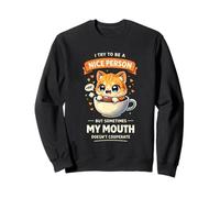 Funny I Try To Be a Nice Person Cat Felpa