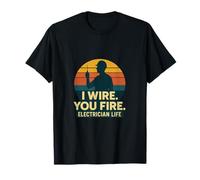 Funny - I Wire You Fire - Retro Electrician Life Maglietta