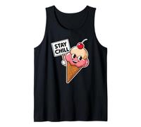 Funny Ice Cream Gelato Stay Chill Cherry Ragazzi Ragazze Bambini Canotta