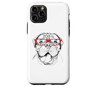 Funny Illustration Mens Womens Red Glasses Mastiff Lover Custodia per iPhone 11 Pro