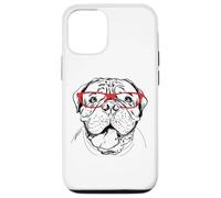 Funny Illustration Mens Womens Red Glasses Mastiff Lover Custodia per iPhone 12/12 Pro
