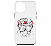 Funny Illustration Mens Womens Red Glasses Mastiff Lover Custodia per iPhone 12 mini