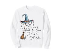 Funny I'm Drunk But I Can Drive A Stick Hilarous Wizard Felpa
