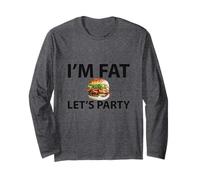Funny I'm Fat Let's Party Dad Bod Joke per Bere e Barbecue Maglia a Manica