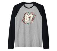 Funny I'm Getting Six Seven 67 for Christmas 6 7 Meme Design Maglia con Maniche Raglan