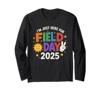 Funny I'm Just Here For Field Day 2025 School Men Women Kids Maglia a Manica