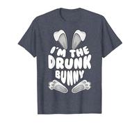 Funny I'm The Drunk Bunny Regalo per Uomini Donne Bambini Pasqua Maglietta, Uomo, Pervinca, L