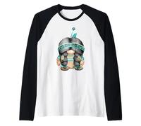 Funny Indian Tribal Graphic Cute Native American GNOME Mom Maglia con Maniche Raglan