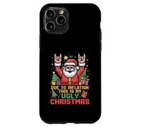 Funny Inflation This is My Ugly Christmas Rock n Roll Santa Custodia per iPhone 11 Pro