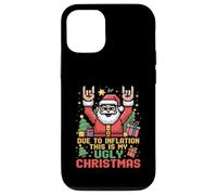Funny Inflation This is My Ugly Christmas Rock n Roll Santa Custodia per iPhone 12/12 Pro