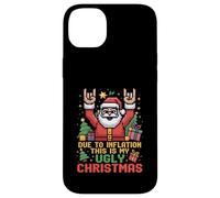 Funny Inflation This is My Ugly Christmas Rock n Roll Santa Custodia per iPhone 14 Plus