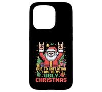 Funny Inflation This is My Ugly Christmas Rock n Roll Santa Custodia per iPhone 15 Pro
