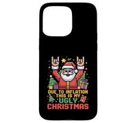 Funny Inflation This is My Ugly Christmas Rock n Roll Santa Custodia per iPhone 15 Pro Max