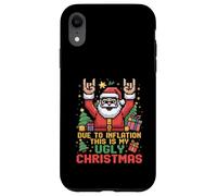 Funny Inflation This is My Ugly Christmas Rock n Roll Santa Custodia per iPhone XR