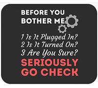 Funny Information Technology Tech - Technical Support Tappetino Scrivania Antiscivolo Mouse Pad Lavabile Tappetino per Mouse for Computer Casa Ufficio 25X30Cm