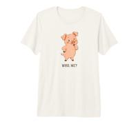 Funny Innocent Little Pig chiede Chi Sono Maglietta Premium