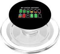 Funny Introvert Humor Energy Level Graphic Anti Social Fun PopSockets PopGrip per MagSafe