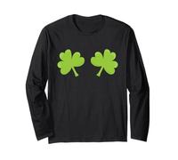 Funny Irish Shamrock Boobs Boobies St. Patrick Day Maglia a Manica