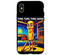 Funny Italian Brainrot Meme Tung Tung Sahur Custodia per iPhone X/XS