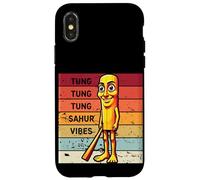 Funny Italian Brainrot Meme Tung Tung Sahur Custodia per iPhone X/XS