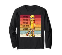 Funny Italian Brainrot Meme Tung Tung Sahur Maglia a Manica