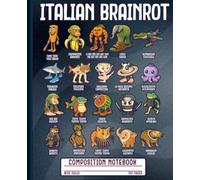 Funny Italian Brainrot Memes Lined Book: Wide Ruled Composition Notebook with Weird Chibi Characters, Ironic Internet Culture Graphic Journal for Boys & Teens